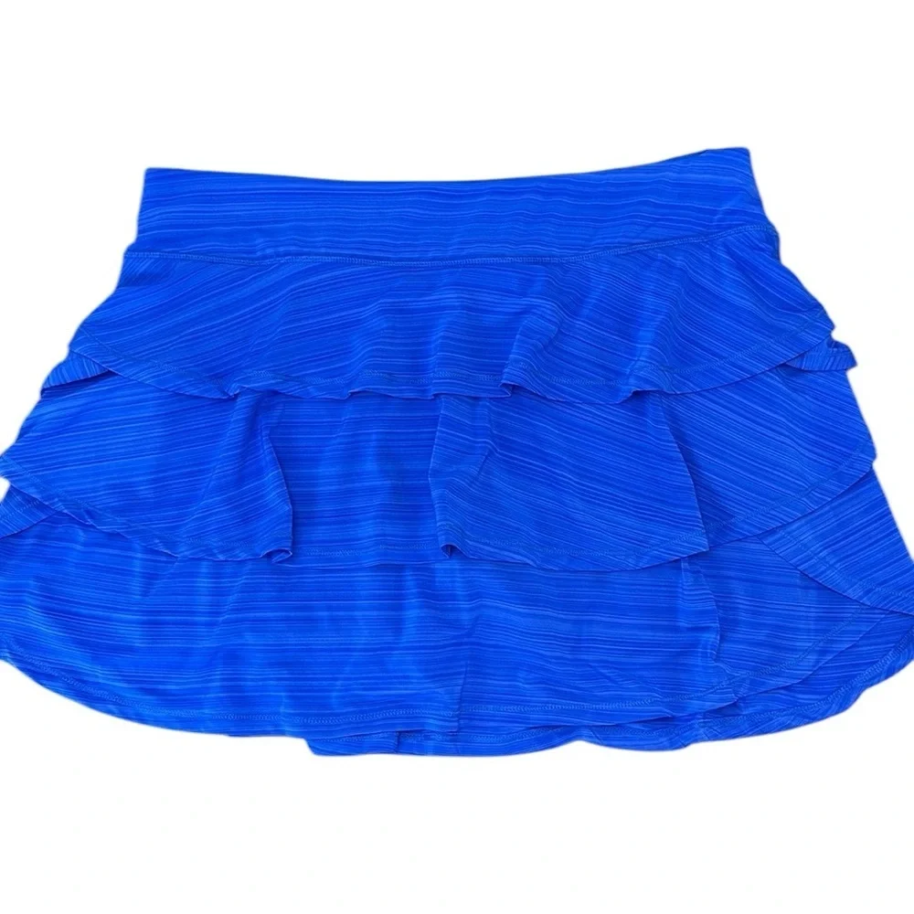 Calvin Klein Performance Stretch Blue‎ Ruffle Skort 1X Pickleball Tennis …